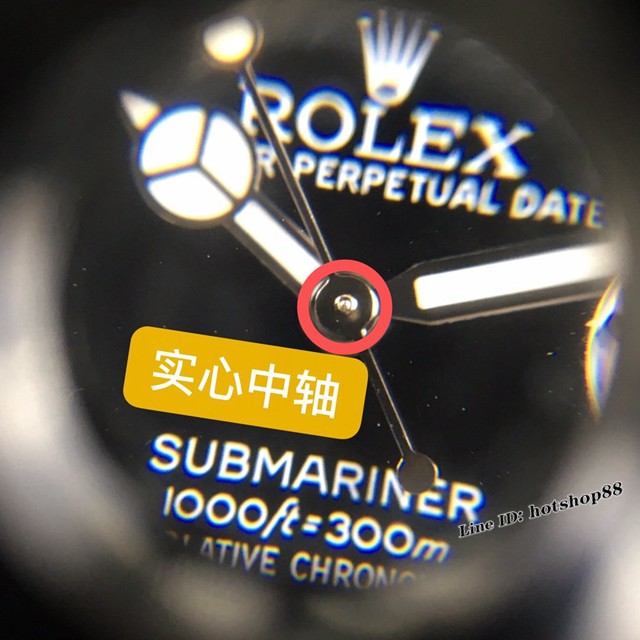 劳力士复刻手表 Rolex黑绿水鬼V10S实心中轴圈口升级翠绿+黄金色高端男士腕表 gjs2548